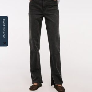 Abercrombie & Fitch Women's Black Straight Leg Jeans